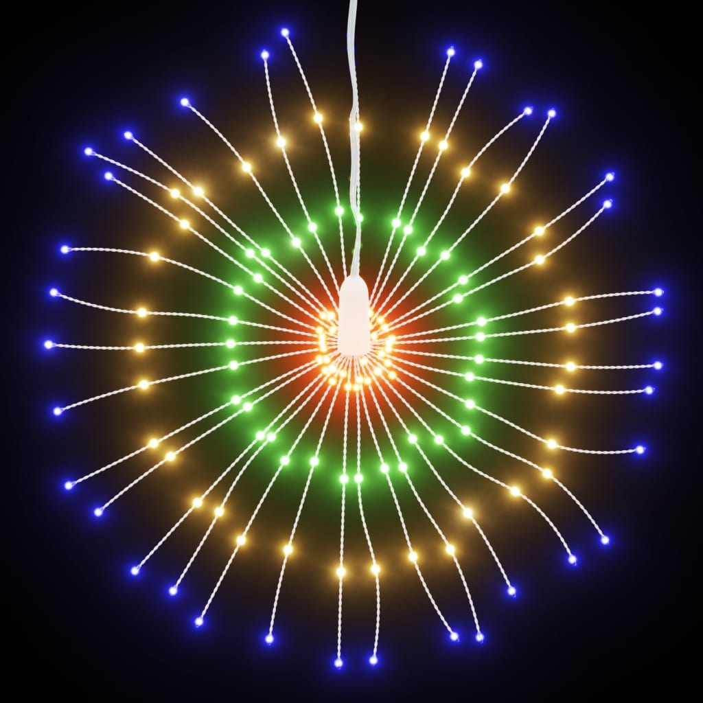 Kerstverlichting Vuurwerk 8 St 140 Meerkleurige Led's 17 Cm