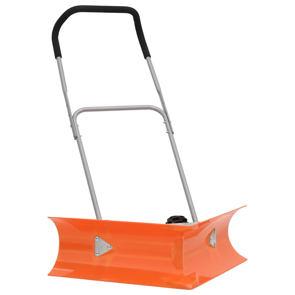 Sneeuwschep Dubbelhoekig Met Uitschuifbaar Handvat Staal Oranje 77 cm