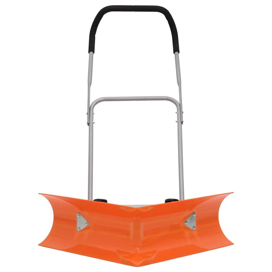 Sneeuwschep Dubbelhoekig Met Uitschuifbaar Handvat Staal Oranje 77 cm