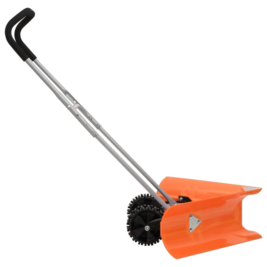 Sneeuwschep Dubbelhoekig Met Uitschuifbaar Handvat Staal Oranje 77 cm