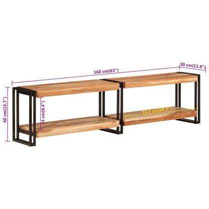 Tv-meubel 160x30x40 cm massief acaciahout