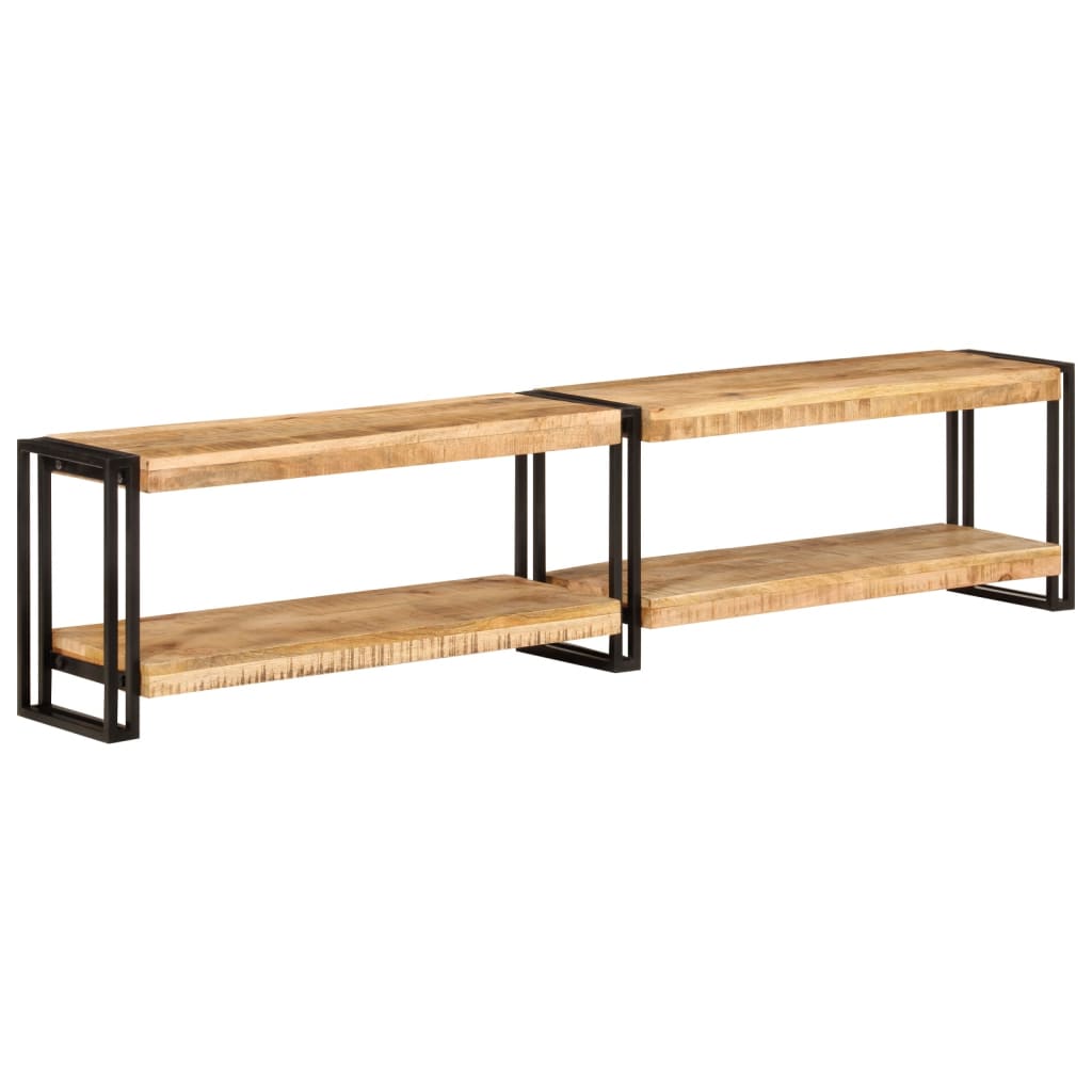 Tv-Meubel 180X30X40 Cm Zwart 180 cm massief mangohout