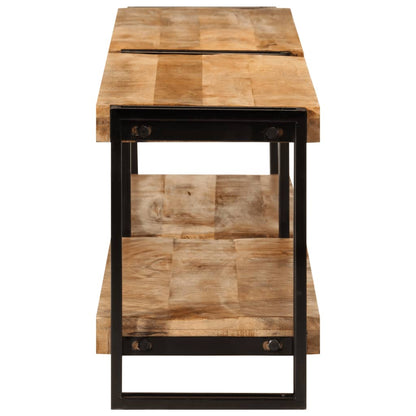 Tv-Meubel 180X30X40 Cm Zwart 180 cm massief mangohout