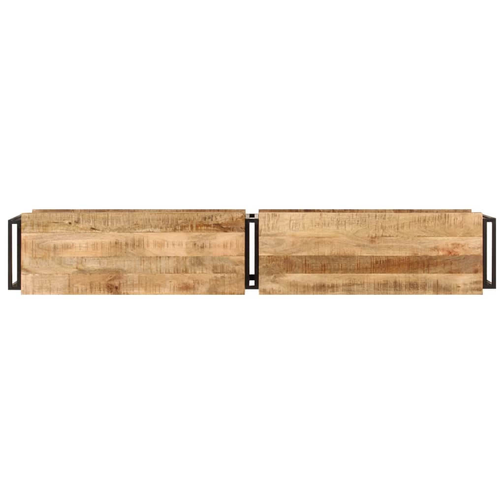 Tv-Meubel 180X30X40 Cm Zwart 180 cm massief mangohout