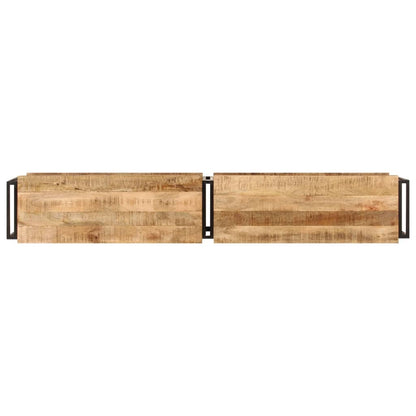 Tv-Meubel 180X30X40 Cm Zwart 180 cm massief mangohout