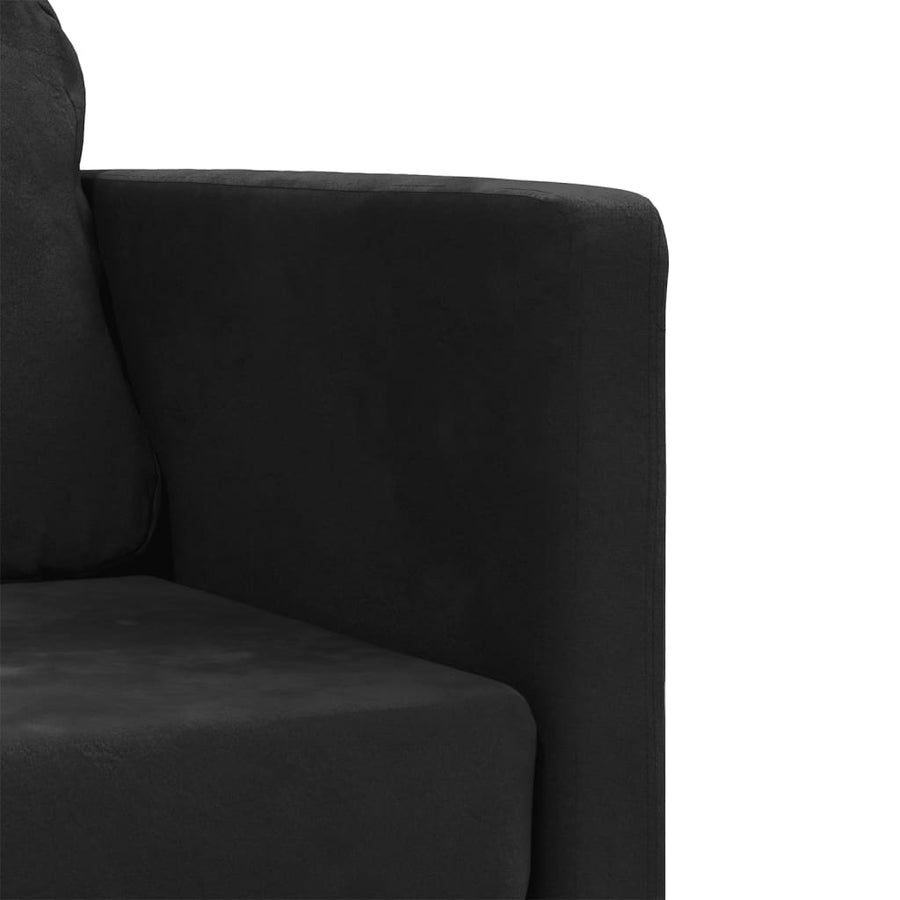 Slaapbank vloermodel 2-in-1 122x204x55 cm fluweel zwart Zwart
