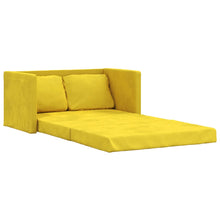 Slaapbank Vloermodel 2-In-1 122X204X55 Cm Fluweel Donkergeel
