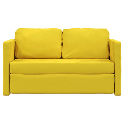 Slaapbank Vloermodel 2-In-1 122X204X55 Cm Fluweel Donkergeel
