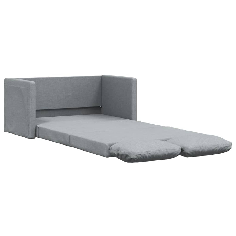 Slaapbank Vloermodel 2-In-1 112X174X55 Cm Stof Lichtgrijs