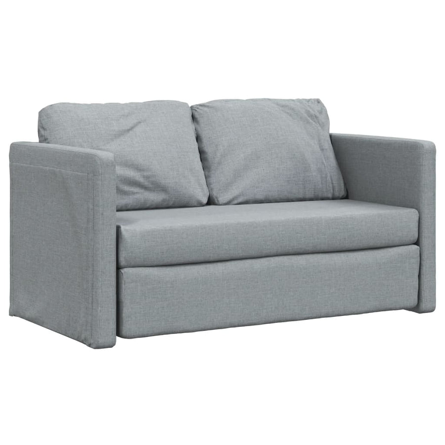 Slaapbank Vloermodel 2-In-1 112X174X55 Cm Stof Lichtgrijs