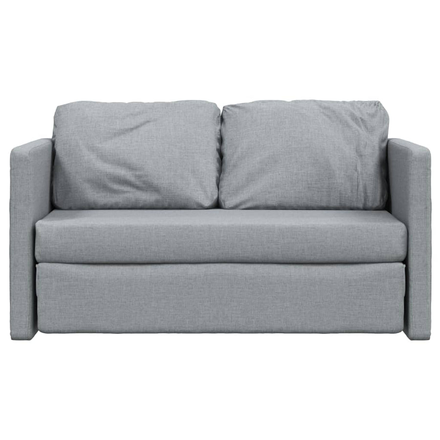 Slaapbank Vloermodel 2-In-1 112X174X55 Cm Stof Lichtgrijs