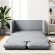 Slaapbank vloerbed 112x174x55 cm stof lichtgrijs
