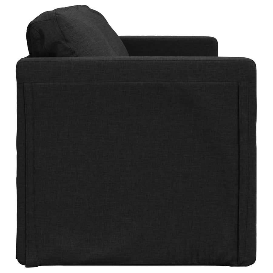 Slaapbank vloermodel 2-in-1 112x174x55 cm stof zwart Zwart