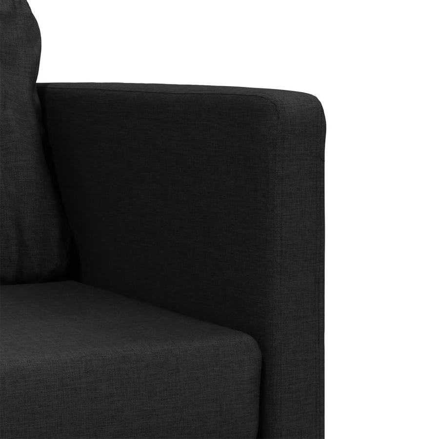 Slaapbank vloermodel 2-in-1 112x174x55 cm stof zwart Zwart