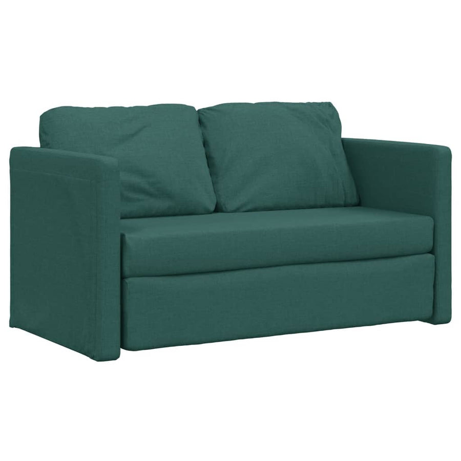 Slaapbank Vloermodel 2-In-1 112X174X55 Cm Stof Donkergroen