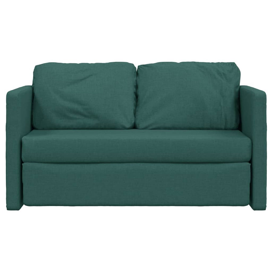 Slaapbank Vloermodel 2-In-1 112X174X55 Cm Stof Donkergroen