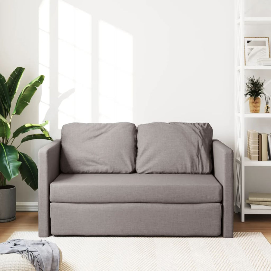Slaapbank Vloermodel 2-In-1 112X174X55 Cm Stof Taupe
