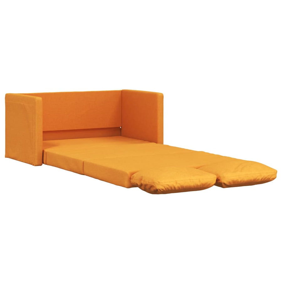 Slaapbank Vloermodel 2-In-1 112X174X55 Cm Stof Donkergeel