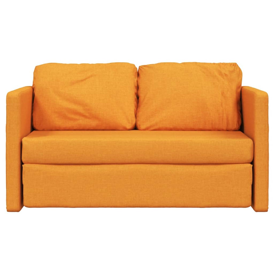 Slaapbank Vloermodel 2-In-1 112X174X55 Cm Stof Donkergeel
