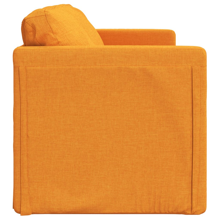 Slaapbank Vloermodel 2-In-1 112X174X55 Cm Stof Donkergeel