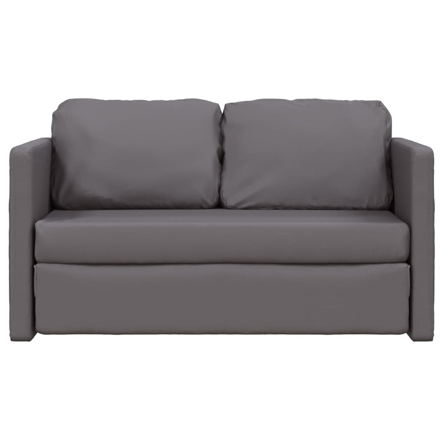 Slaapbank Vloermodel 2-In-1 112X174X55 Cm Kunstleer Grijs