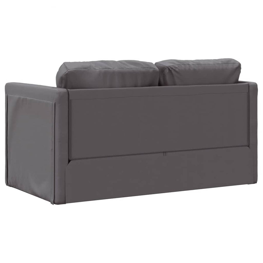 Slaapbank Vloermodel 2-In-1 112X174X55 Cm Kunstleer Grijs