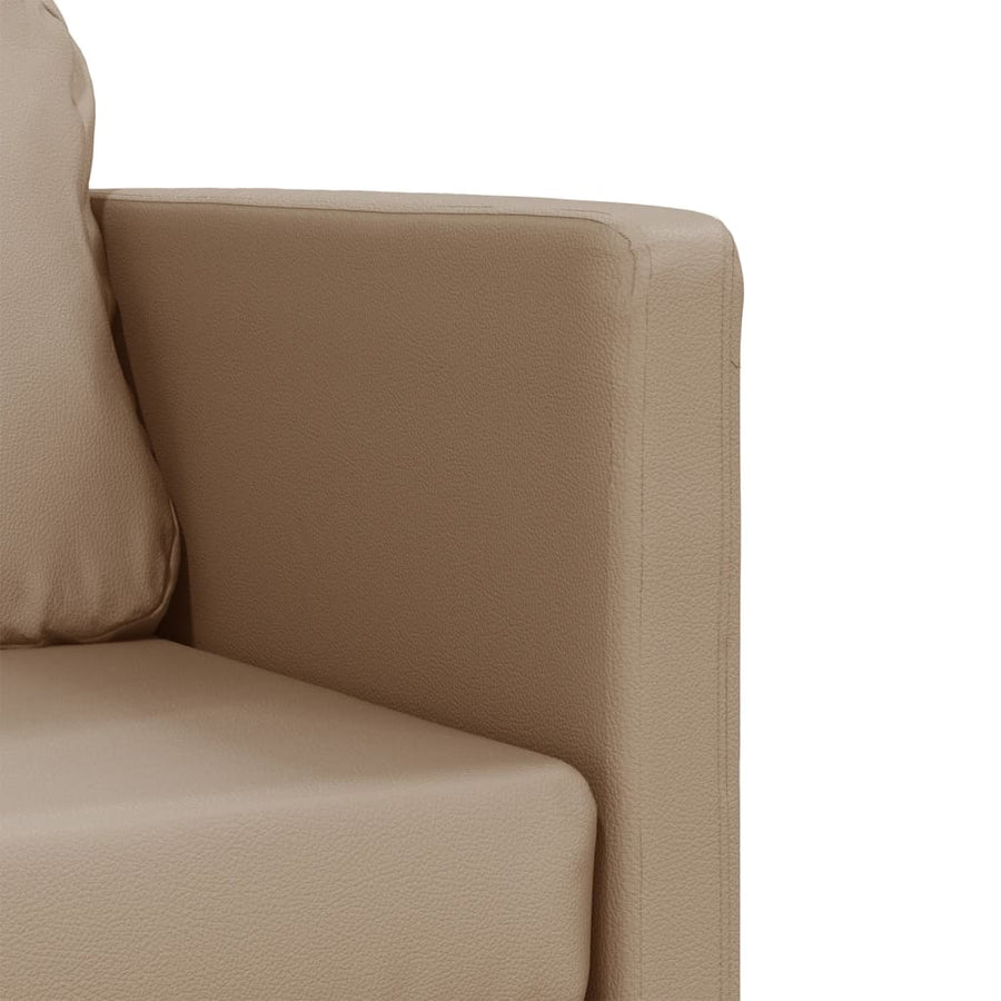 Slaapbank Vloermodel 2-In-1 112X174X55 Cm Kunstleer Cappuccino