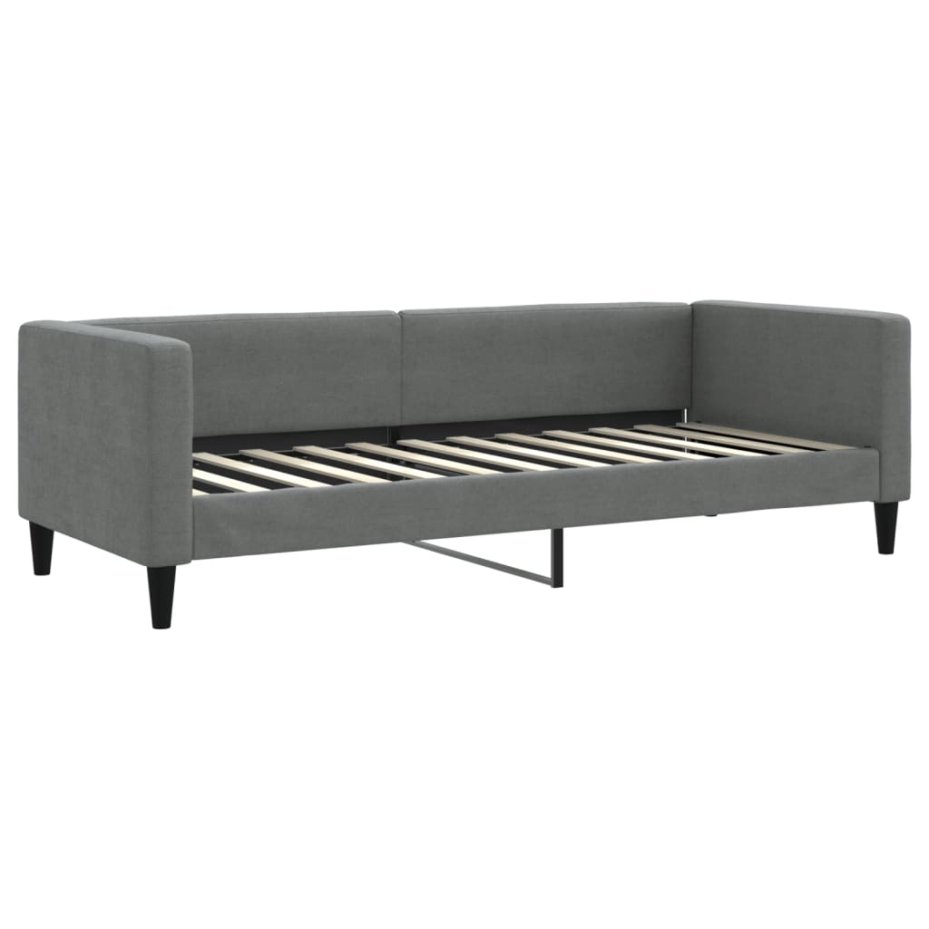Slaapbank 80x200 cm stof donkergrijs 80 x 200 cm Donkergrijs zonder matras