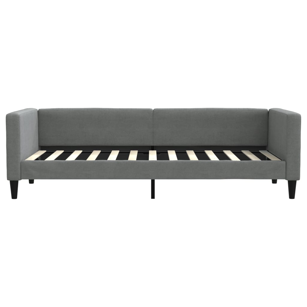 Slaapbank 80x200 cm stof donkergrijs 80 x 200 cm Donkergrijs zonder matras