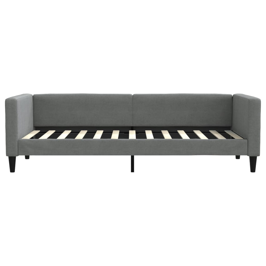 Slaapbank 80x200 cm stof donkergrijs 80 x 200 cm Donkergrijs zonder matras