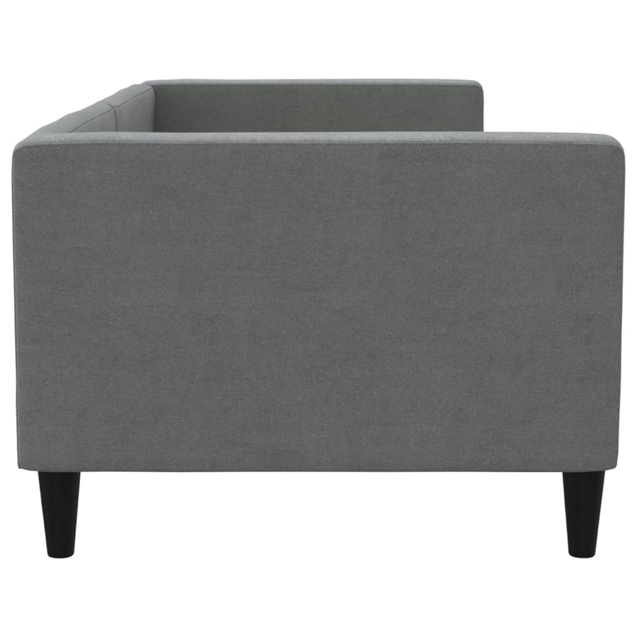 Slaapbank 80x200 cm stof donkergrijs 80 x 200 cm Donkergrijs zonder matras