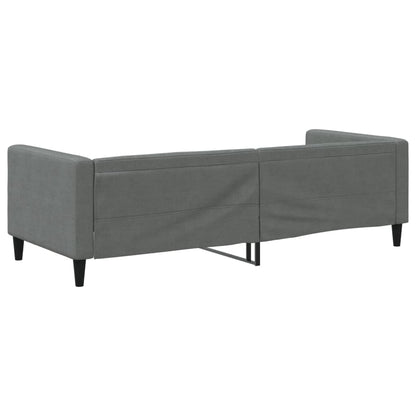 Slaapbank 80x200 cm stof donkergrijs 80 x 200 cm Donkergrijs zonder matras
