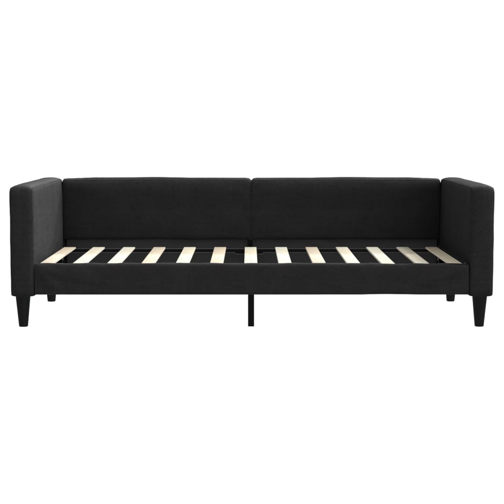 Slaapbank 80x200 cm stof zwart 80 x 200 cm Zwart