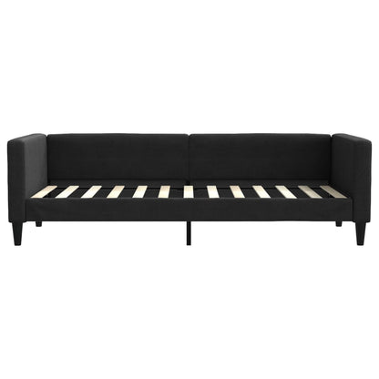 Slaapbank 80x200 cm stof zwart 80 x 200 cm Zwart