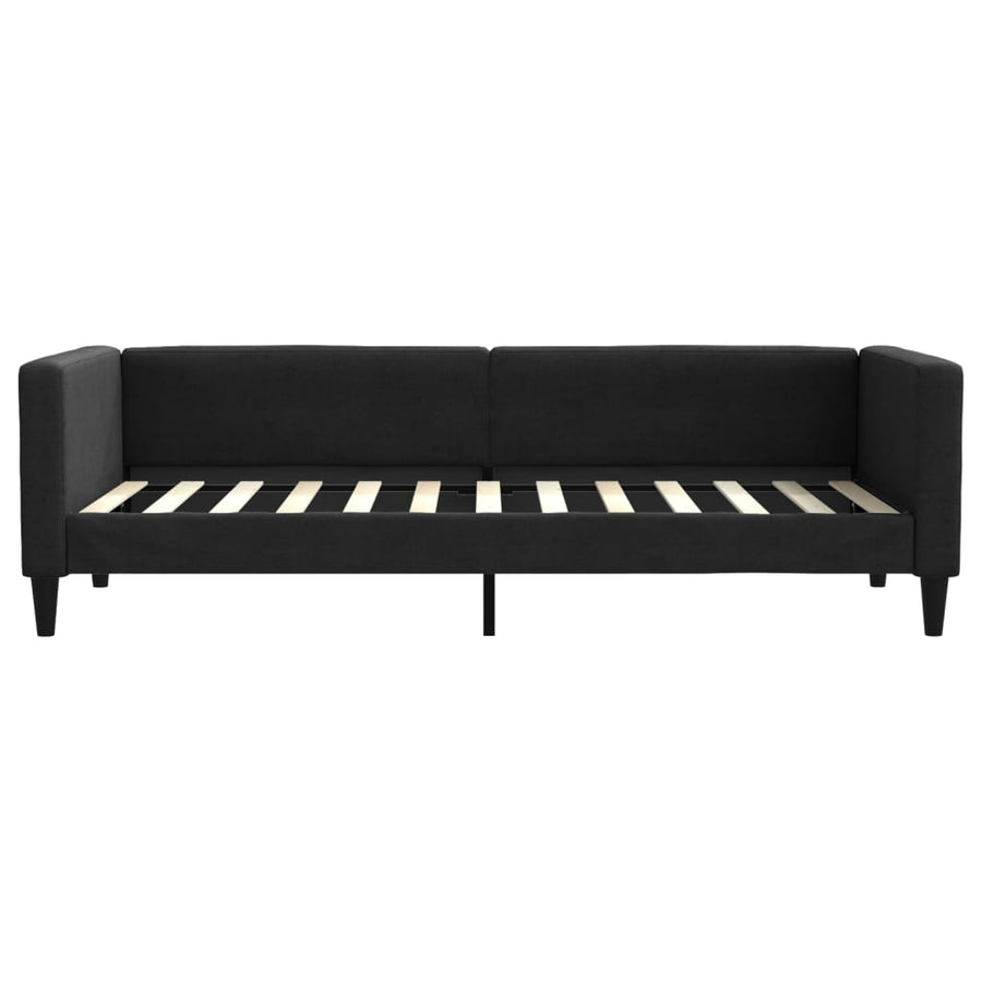 Slaapbank 80x200 cm stof zwart 80 x 200 cm Zwart