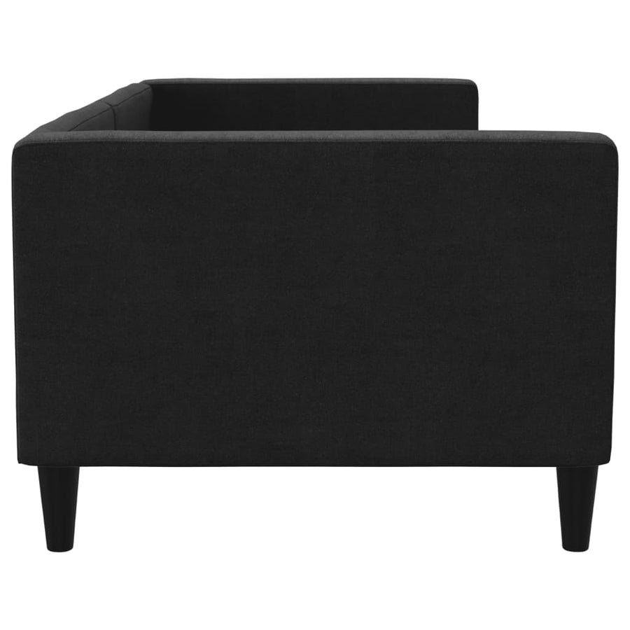 Slaapbank 80x200 cm stof zwart 80 x 200 cm Zwart