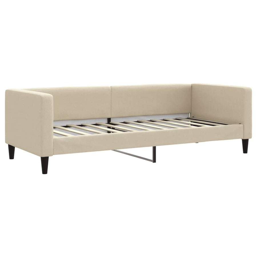 Slaapbank 80x200 cm stof crèmekleurig 80 x 200 cm Crème