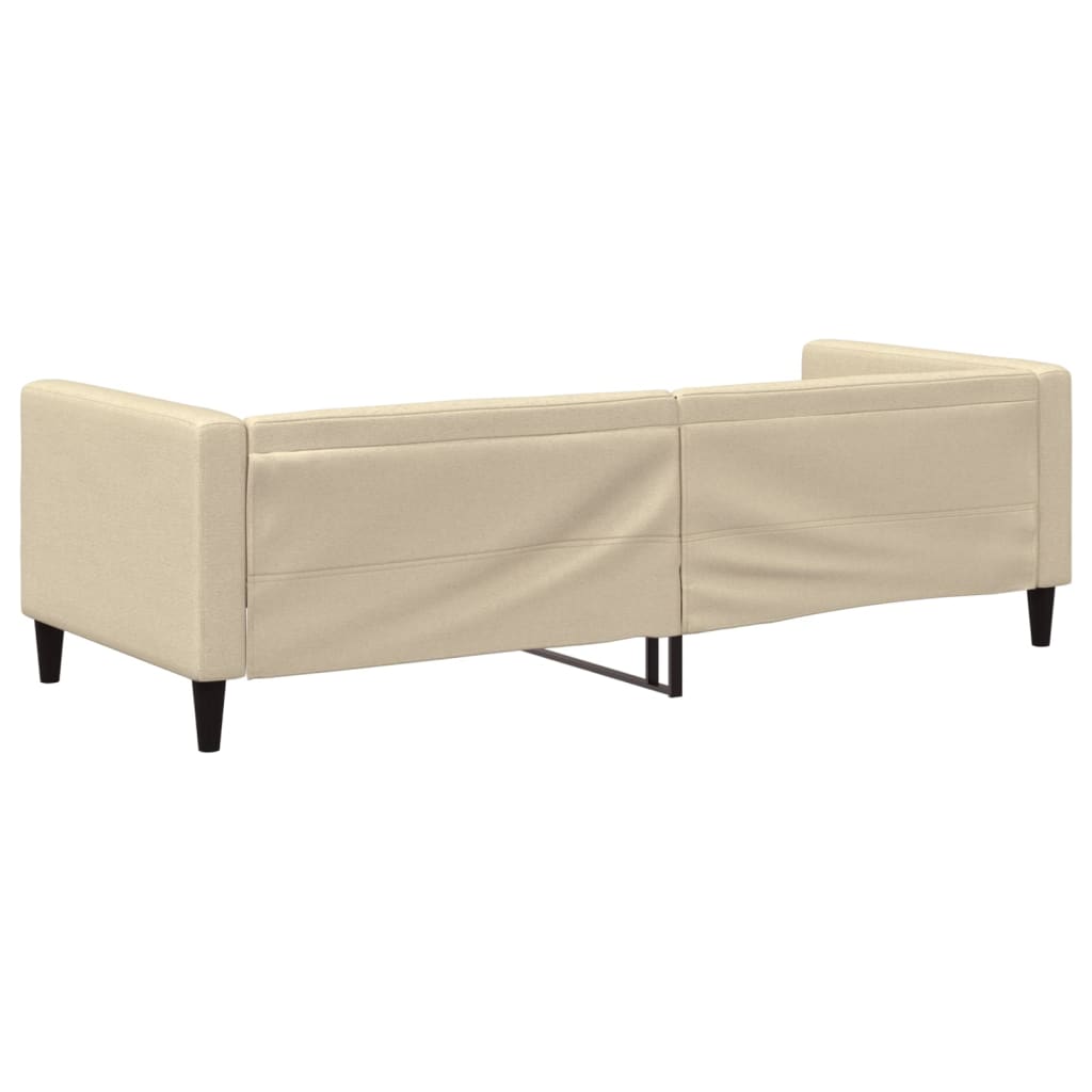 Slaapbank 80x200 cm stof crèmekleurig 80 x 200 cm Crème