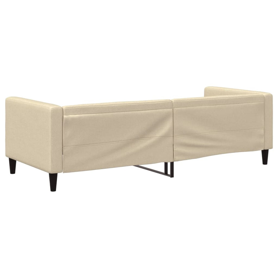 Slaapbank 80x200 cm stof crèmekleurig 80 x 200 cm Crème