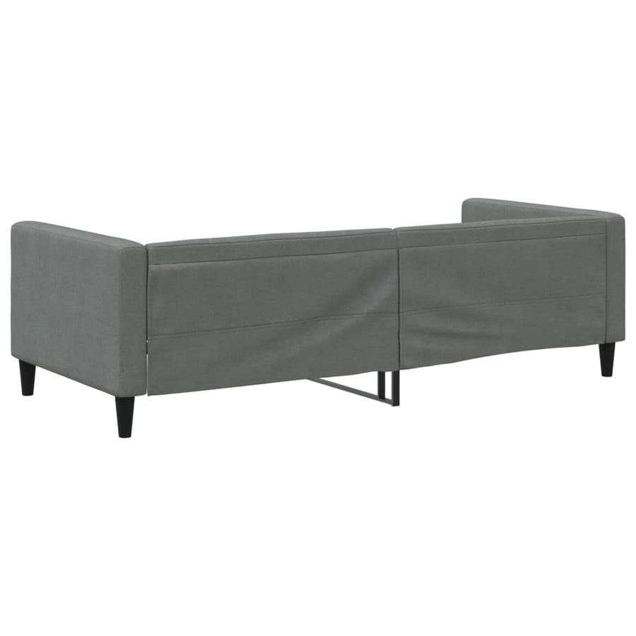 Slaapbank 90x200 cm stof donkergrijs 90 x 200 cm Donkergrijs zonder matras