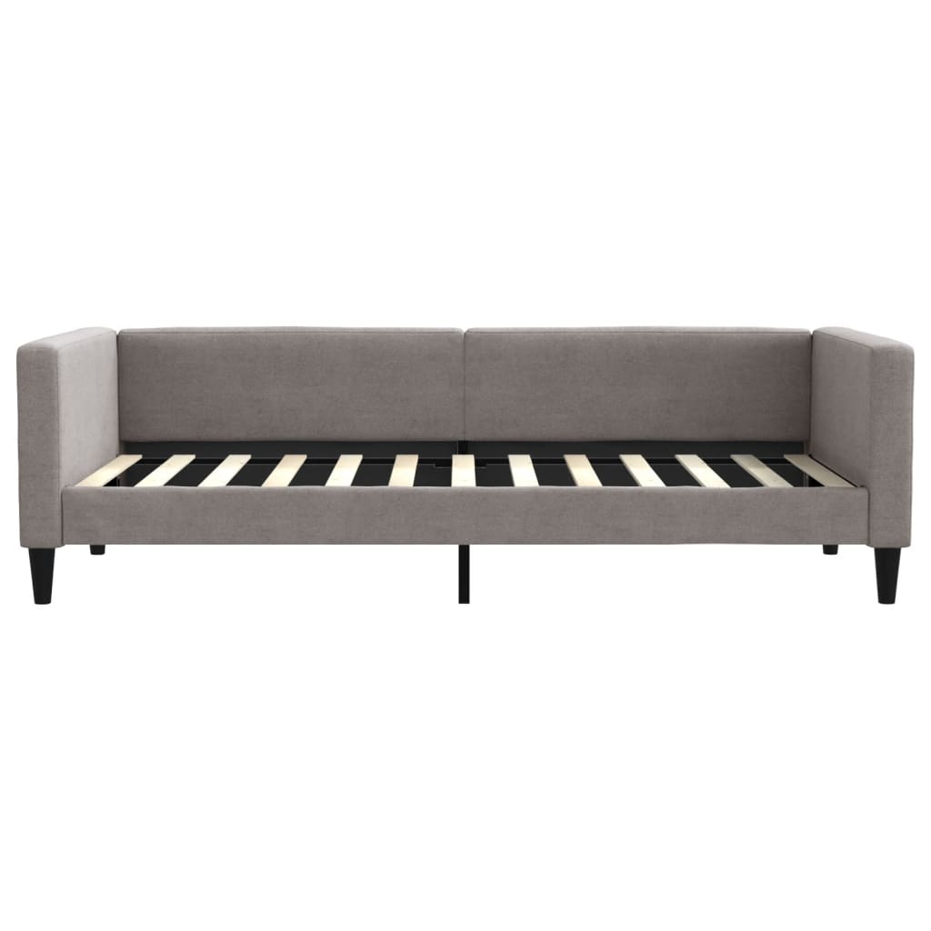 Slaapbank 90X200 Cm Stof Taupe Taupe 90 x 200 cm zonder matras
