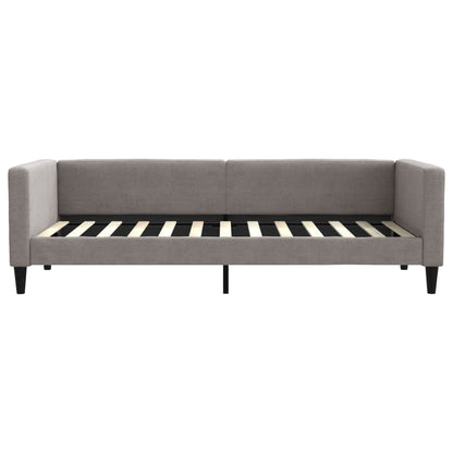 Slaapbank 90X200 Cm Stof Taupe Taupe 90 x 200 cm zonder matras