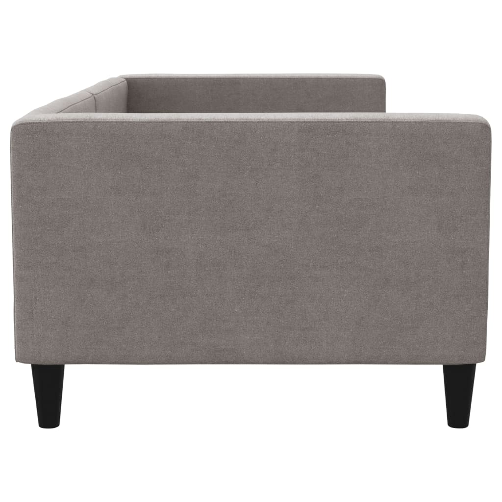 Slaapbank 90X200 Cm Stof Taupe Taupe 90 x 200 cm zonder matras
