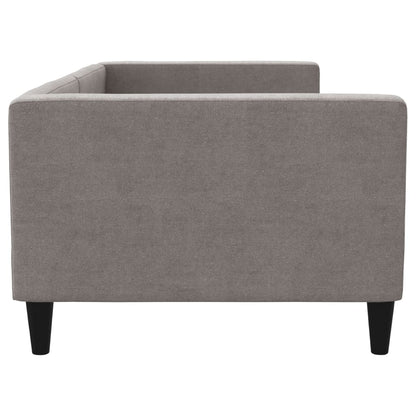 Slaapbank 90X200 Cm Stof Taupe Taupe 90 x 200 cm zonder matras
