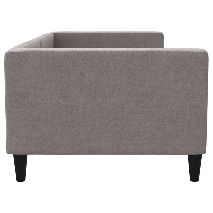 Slaapbank 90X200 Cm Stof Taupe Taupe 90 x 200 cm zonder matras