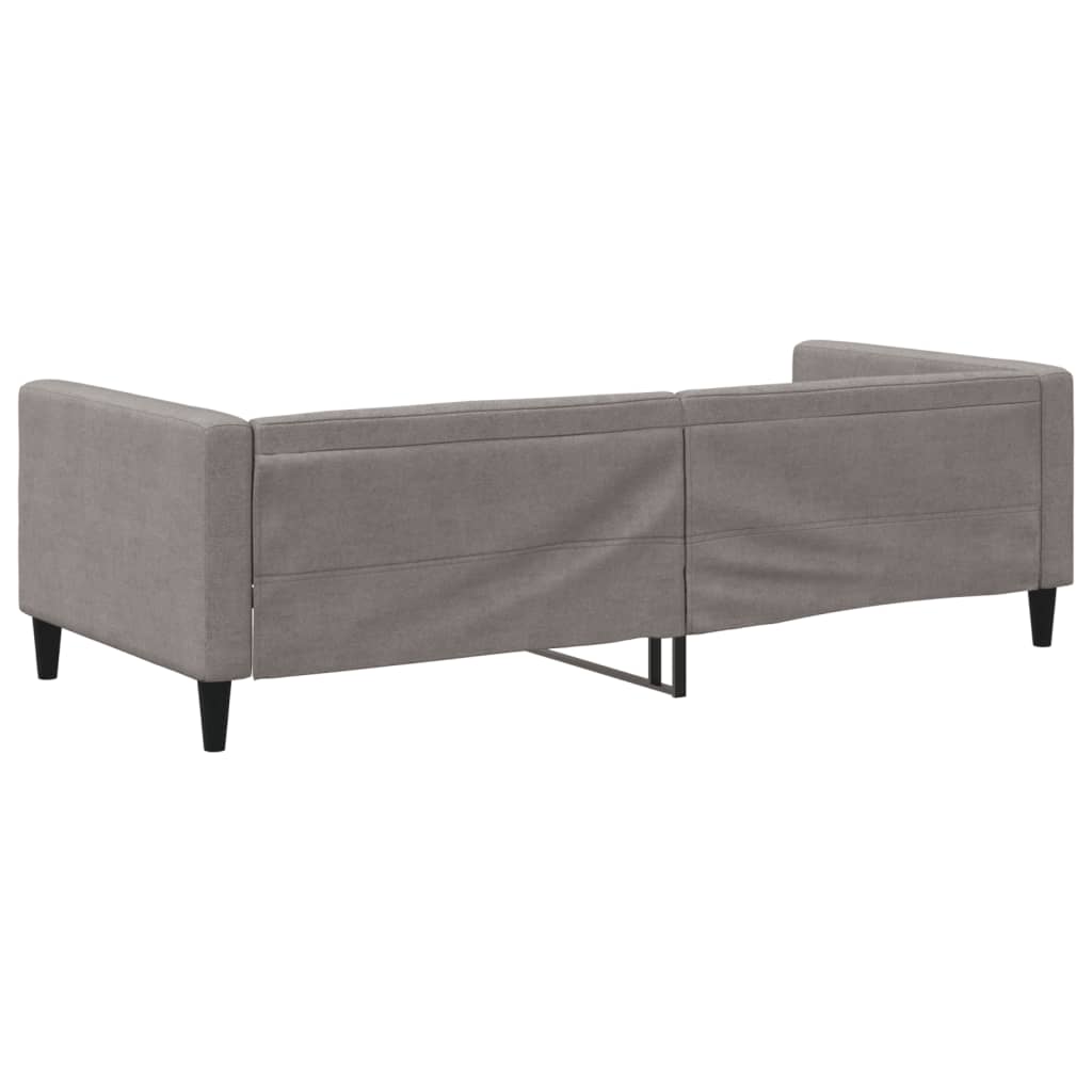 Slaapbank 90X200 Cm Stof Taupe Taupe 90 x 200 cm zonder matras