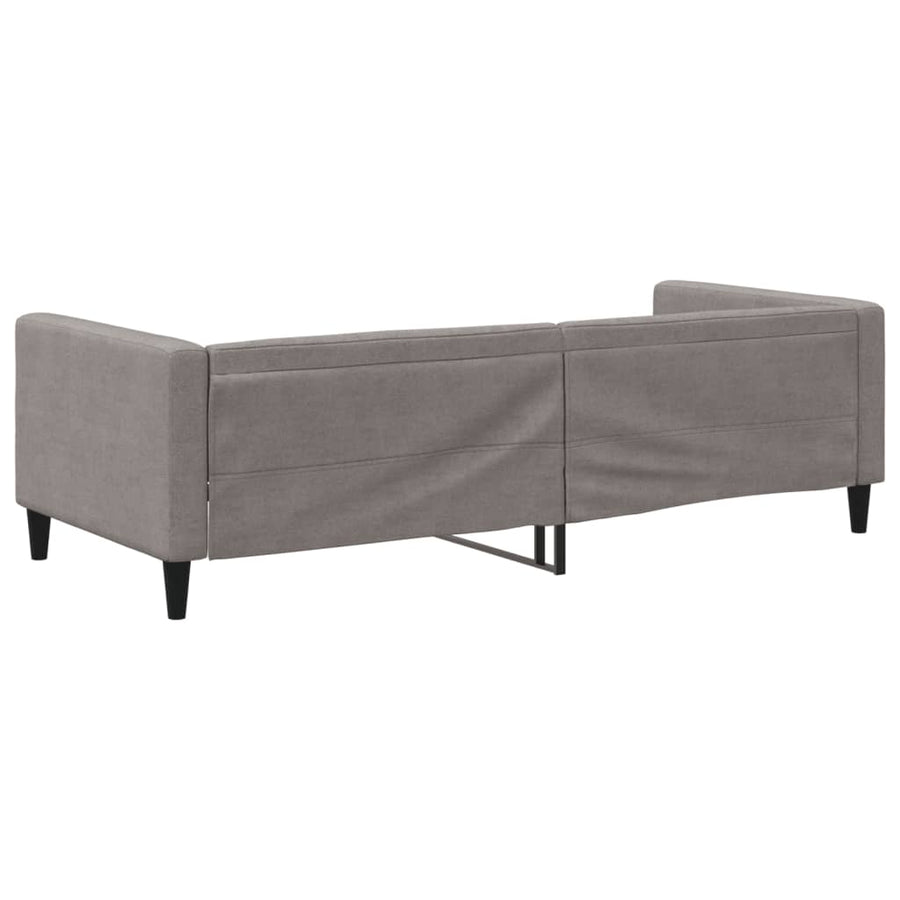 Slaapbank 90X200 Cm Stof Taupe Taupe 90 x 200 cm zonder matras
