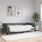 Slaapbank 100x200 cm stof donkergrijs