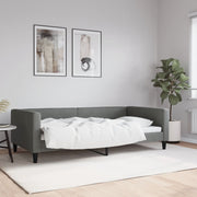 Slaapbank 100x200 cm stof donkergrijs