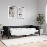 Slaapbank 100x200 cm stof zwart
